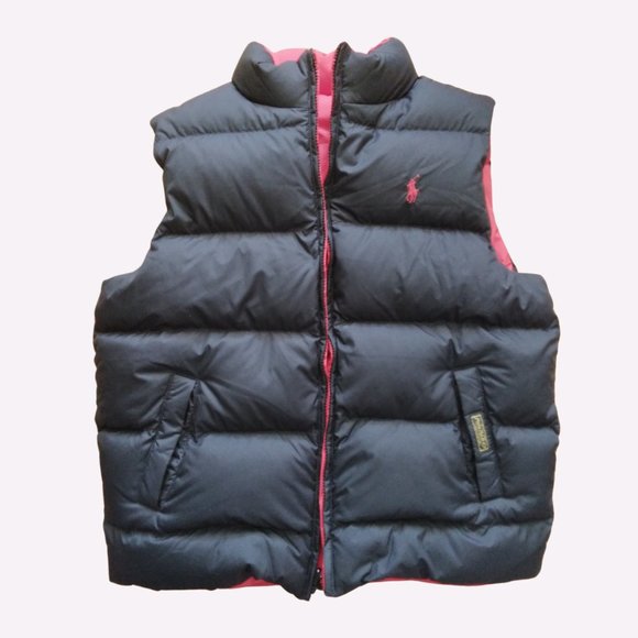 Black and Red Ralph Lauren Polo Kids Reversible Vest, Size XL - Picture 3 of 6